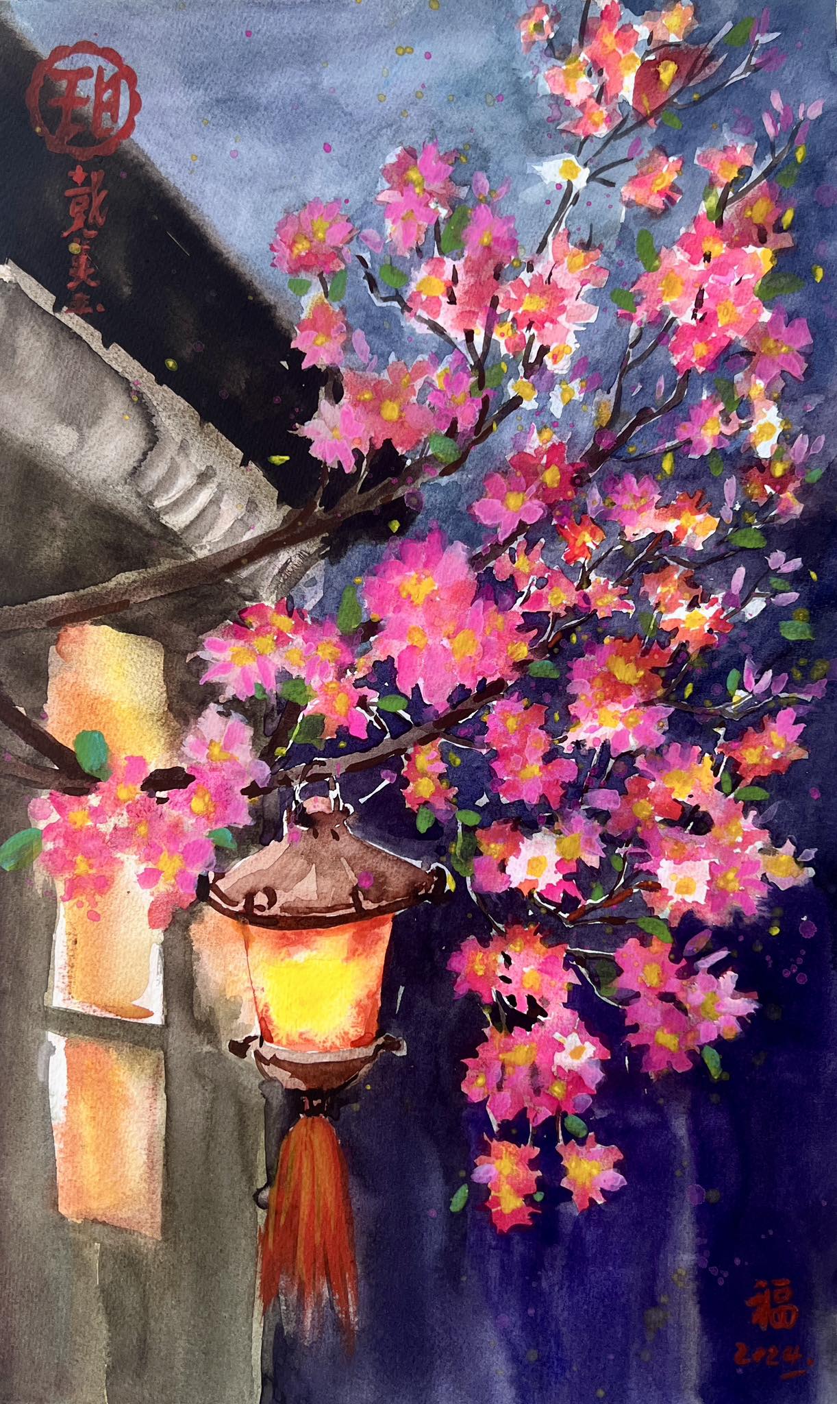 Lamp on the Flower Tree - arthai